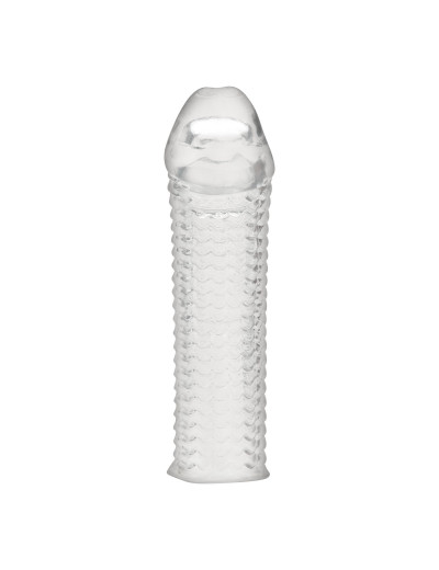 Текстурированная насадка на пенис Clear Textured Penis Enhancing Sleeve Extension - 16,5 см.