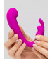 Лиловый вибратор Mini G-Spot Curve Vibe с клиторальным зайчиком