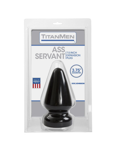 Большая анальная пробка Titanmen Tools Butt Plug 3.75  Diameter Ass Servant - 19 см.