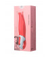 Красный вибратор Satisfyer Power Flower с лепестками - 18,8 см.