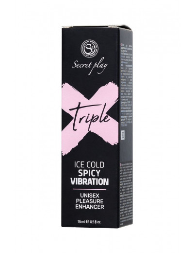 Возбуждающий гель с эффектом вибрации и охлаждения Triple X 3 in 1 Unisex Pleasure Enhancer Gel - 15 мл.