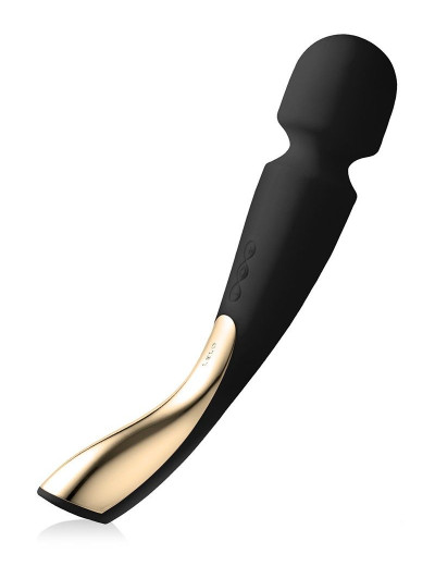 Черный вибромассажёр Lelo Smart Wand 2 Large - 30,4 см.