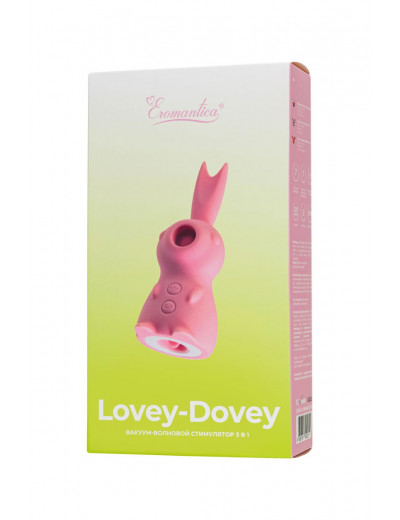 Розовый вакуум-волновой стимулятор клитора Lovey-Dovey