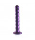 Фиолетовый фаллоимитатор Beaded G-Spot - 17 см.