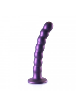 Фиолетовый фаллоимитатор Beaded G-Spot - 17 см.