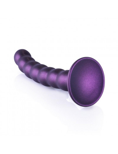 Фиолетовый фаллоимитатор Beaded G-Spot - 17 см.