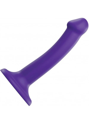 Фиолетовый фаллоимитатор-насадка Strap-On-Me Dildo Dual Density size S - 17 см.