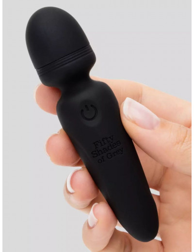 Черный мини-wand Sensation Rechargeable Mini Wand Vibrator - 10,1 см.