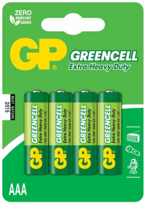 Батарейки солевые GP GreenCell AAA/R03G - 4 шт.