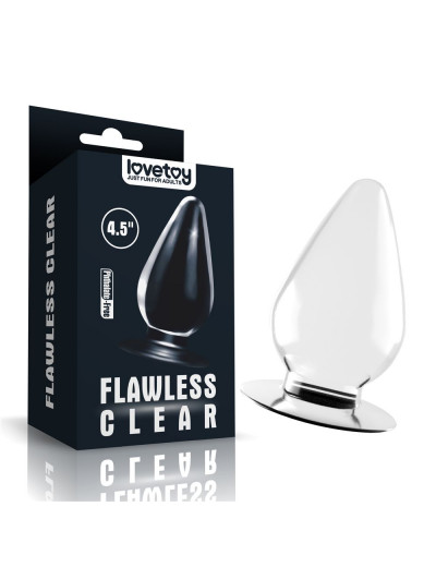 Прозрачная анальная пробка Flawless Clear Anal Plug - 11,5 см.