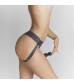 Серые трусики для фиксации насадок Strap-on-me Harness Lingerie Unique