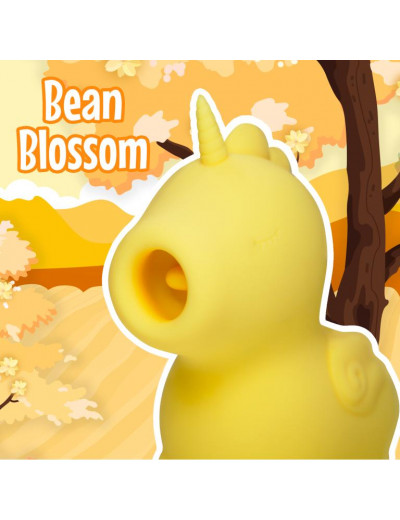 Желтый клиторальный вибромассажер Unihorn Bean Blossom с подвижным язычком