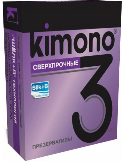 Сверхпрочные презервативы KIMONO - 3 шт.