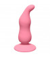 Розовая анальная пробка Waved Anal Plug Pink - 11 см.