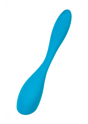 Синий гибкий вибратор Satisfyer G-Spot Flex 5+ - 19,6 см.