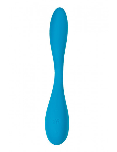 Синий гибкий вибратор Satisfyer G-Spot Flex 5+ - 19,6 см.