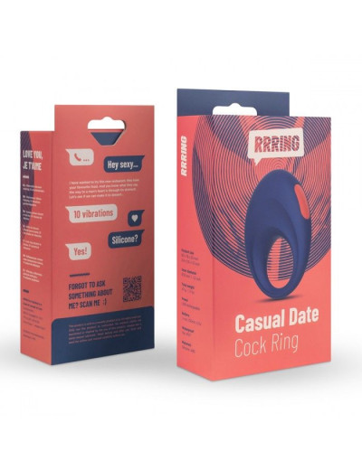 Синее эрекционное кольцо RRRING Casual Date Cock Ring