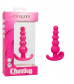 Розовая анальная елочка для ношения Cheeky X-5 Beads - 10,75 см.