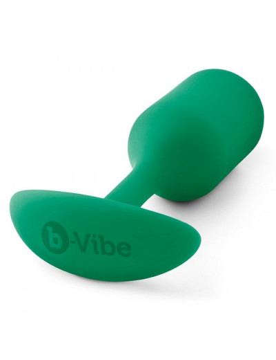 Зеленая пробка для ношения B-vibe Snug Plug 2 - 11,4 см.