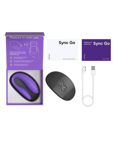 Фиолетовый вибромассажер для пар We-Vibe Sync Go