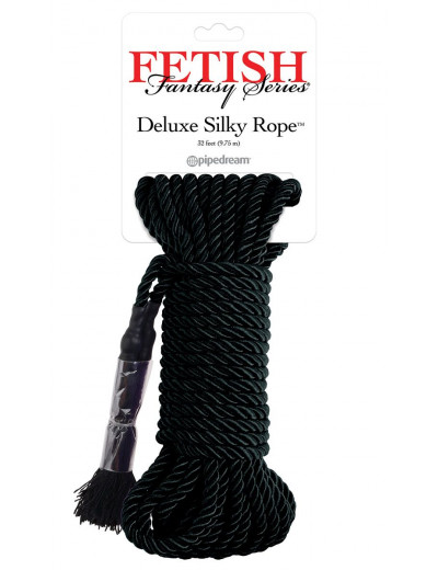 Черная веревка для фиксации Deluxe Silky Rope - 9,75 м.