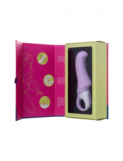 Сиреневый вибратор Satisfyer Charming Smile - 18,5 см.