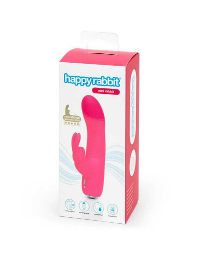 Розовый вибратор-кролик Rechargeable Mini Rabbit Vibrator - 15,2 см.