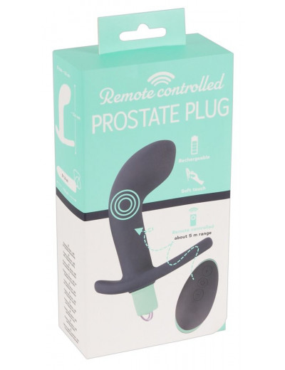 Темно-фиолетовый вибростимулятор простаты с пультом ДУ Remote Controlled Prostate Plug