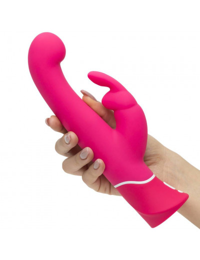 Розовый вибратор-кролик G-Spot Rechargeable Rabbit Vibrator - 24,1 см.