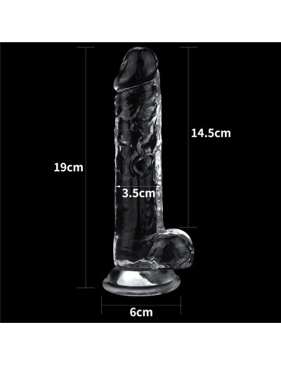 Прозрачный фаллоимитатор Flawless Clear Dildo 7.5 - 19 см.