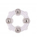 Эрекционное кольцо с 4 бусинами MENZSTUFF STUD RING CLEAR