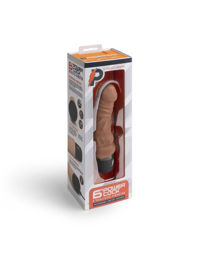 Кофейный вибратор-реалистик 6  Realistic Vibrator - 17 см.