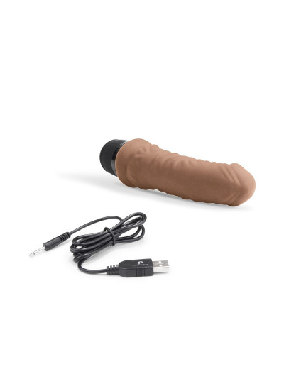 Кофейный вибратор-реалистик 6  Realistic Vibrator - 17 см.