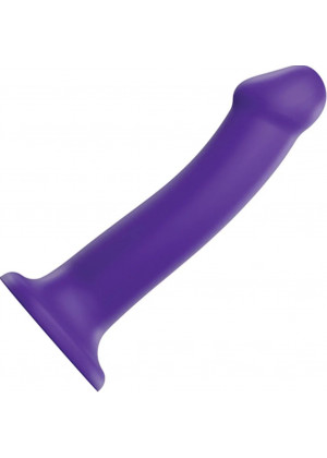 Фиолетовый фаллоимитатор-насадка Strap-On-Me Dildo Dual Density size L - 19 см.