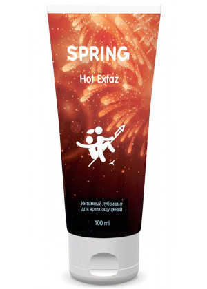 Согревающий интимный лубрикант Spring Hot Extaz - 100 мл.