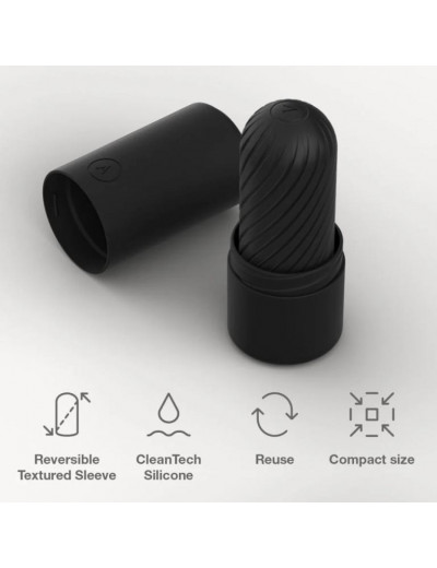 Черный двусторонний мастурбатор Arcwave Ghost Pocket Stroker