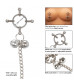 Металлические зажимы для сосков на цепочке Nipple Grips 4-Point Nipple Press with Bells