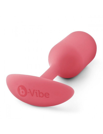 Розовая пробка для ношения B-vibe Snug Plug 2 - 11,4 см.