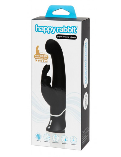 Черный вибратор-кролик G-Spot Stroking Vibrator - 24,2 см.