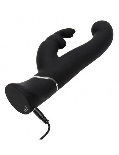 Черный вибратор-кролик G-Spot Stroking Vibrator - 24,2 см.