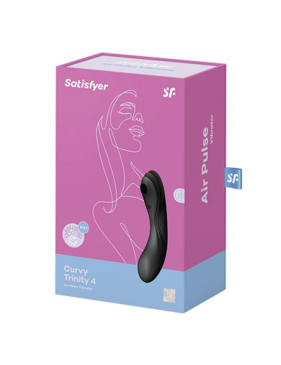 Черный вакуум-волновой вибростимулятор Satisfyer Curvy Trinity 4