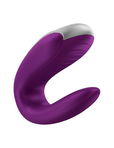 Фиолетовый вибромассажёр для пар Satisfyer Double Fun