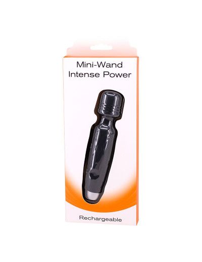 Черный мини-вибромассажер MINI WAND INTENSE POWER - 13,5 см.