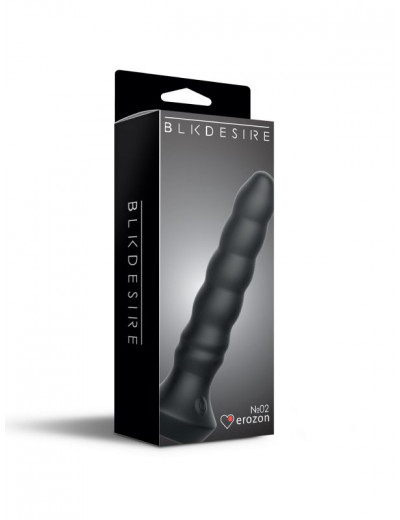 Черный перезаряжаемый мультискоростной вибратор №02 Undulating vibrator - 19 см.