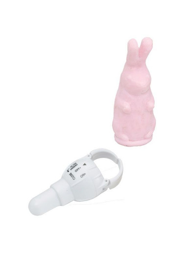 Розовый виброзайчик 4PLAY FINGER RING VIBE RABBIT PINK