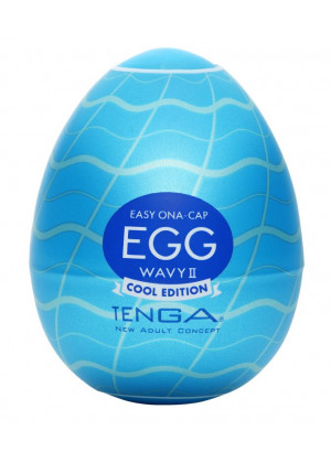 Мастурбатор-яйцо с охлаждающей смазкой EGG Wavy II Cool