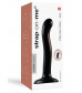 Черный фаллоимитатор-насадка Strap-On-Me P G spot Dildo size S - 16,4 см.