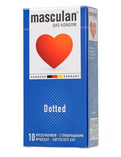 Презервативы с пупырышками Masculan Dotted - 10 шт.