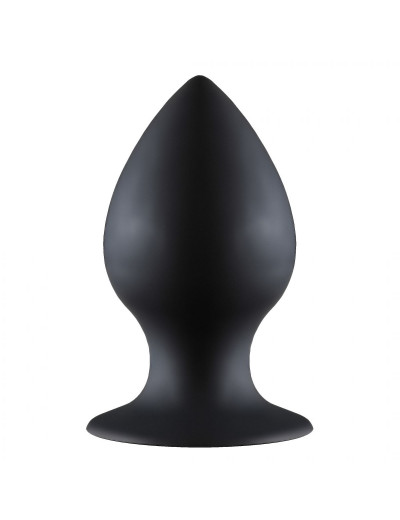 Чёрная анальная пробка Thick Anal Plug Medium - 9,5 см.