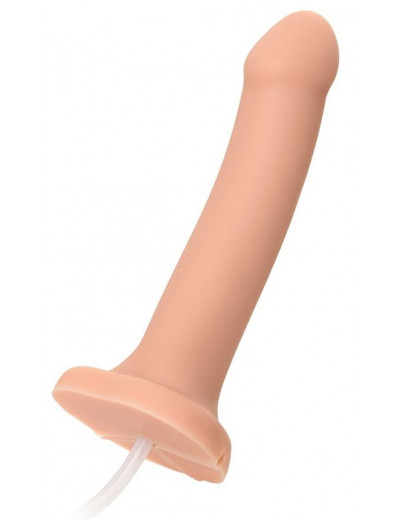 Телесный фаллос с имитацией эякуляции Silicon Cum Dildo L - 19,6 см.